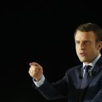 Emmanuel Macron, durante un acto de campaña