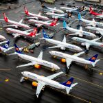 Boeing 737 MAX aparcados en el aeropuerto de Seattle