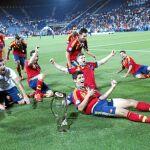 La Selección sub’ 21 que ganó la Eurocopa en 2013, con Morata en primer plano