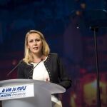 Fotografía de archivo fechada el 19 de abril de 2017, que muestra a la diputada francesa del partido Frente Nacional (FN) Marion Maréchal-Le Pen