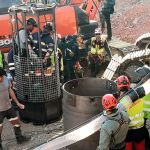 Fotografía compartida en Instagram por Alfonso Rodríguez Gómez de Celis, delegado del Gobierno en Andalucía que muestra la entrada de la Brigada de Salvamento Minero en el túnel.