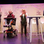 El secretario de Organización de Podemos, Pablo Echenique, junto al autonómico, Pablo Fernández, Meri Pita y Juanma del Olmo en Valladolid