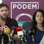 El líder de Podem, Albano Dante Fachin, junto a la secretaria de organización, Ruth Moreta