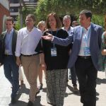 Íñigo Méndez de Vigo, Pablo Casado, Alfonso Fernández Mañueco, Armisén, Carlos Fernández Carriedo y Silvia Clemente, asistentes el Congreso del PP en Palencia