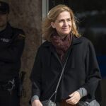 La Infanta Cristina a su salida de la Escuela Balear de la Administración Pública (EBAP), donde se celebra el caso Nóos