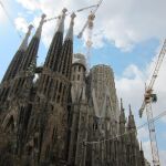 En la imagen, la basílica de la Sagrada Familia
