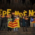 Concentración en la plaza de la Catedral de Barcelona