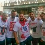 Imagen de los cinco condenados en los Sanfermines de 2016