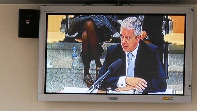 Pablo Crespo, ayer, durante su segunda jornada de declaración en el juicio del «caso Gürtel» en la Audiencia