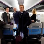 Emmanuel Macron, durante un viaje de la campaña electoral