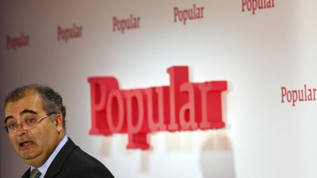 Angel Ron habla durante la presentación de resultados del Popular en 2015 en Madrid.