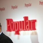 Angel Ron habla durante la presentación de resultados del Popular en 2015 en Madrid.