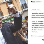 Los directores de las escuelas infantiles comunican con una carta (en la imagen) a los padres la decisión del Ayuntamiento gobernado por Joseba Asirón de cambiar el modelo lingüístico