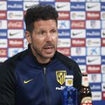 El entrenador del Atlético de Madrid, el argentino Diego Simeone