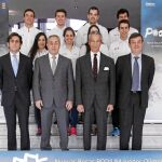 José María Álvarez-Pallete, presidente de Telefónica, Alejandro Blanco, presidente del COE, y los miembros Podium