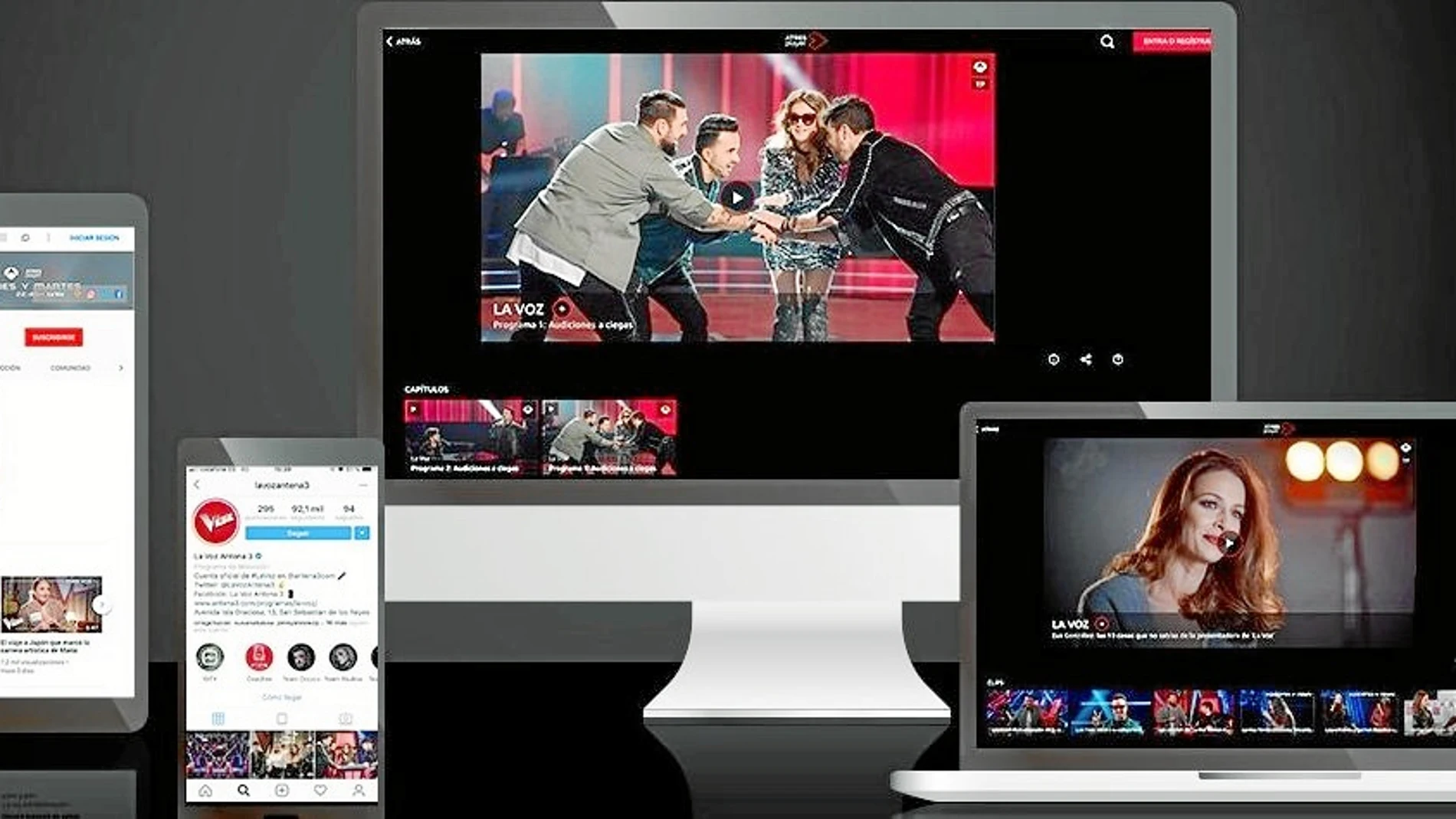 El despliegue digital se puede ver desde todas las pantallas, televisión, portátiles, tabletas y teléfonos inteligentes