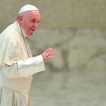 El Papa Francisco , el pasado miércoles en el Vaticano