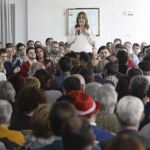 Susana Díaz durante el acto público celebrado este mediodía en Palencia.