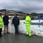 El consejero de Infraestructuras, Pedro Rivera, visita la carretera RM-503 abierta al tráfico ayer