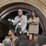 Manuel Barbero, el primer padre denunciante, y su esposa, siguieron la sesión en el Parlament