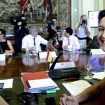 Un momento de la reunión deIsabel García Tejerina con sus homólogos francés, italiano y portugués