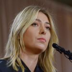 La tenista rusa Maria Sharapova comparece en rueda de prensa