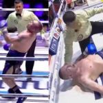 Momento en que Christian Daghio cae noqueado / Foto: Youtube