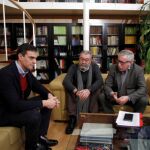 Pedro Sánchez con Ignacio Fernández Toxo y Cándido Méndez