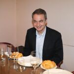 José Luis Rodríguez Zapatero, hoy, en un acto en Guadálix de la Sierra.