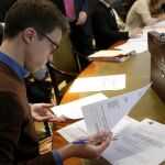 El secretario político de Podemos, Íñigo Errejón, formalizó esta mañana en el Congreso su acta como diputado