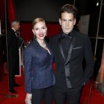Scarlett Johansson y Romain Dauriac, duarnete la gala de los 39 premkios César en París el el 28 de febrero de 2014