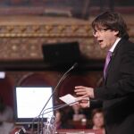 El presidente de la Generalitat, Carles Puigdemont el pasado día 11