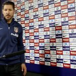 El entrenador del Atlético de Madrid, el argentino Diego Simeone
