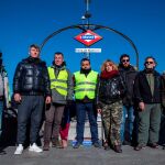 Jose Maria, David, Marcelo, Elcio, Concha ,Jose Manuel, Francisco y Eustaquio, son los 8 taxistas que han iniciado una huelga de hambre este viernes
