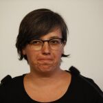 La presidenta del grupo parlamentario de la CUP, Mireia Boya, durante la rueda de prensa