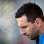 Messi, en un entrenamiento