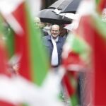 El presidente del PNV, Andoni Ortuzar, participa en un acto electoral en San Sebastián