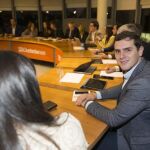 El presidente de Ciudadanos, Albert Rivera, durante la reunión de la Ejecutiva Nacional del partido