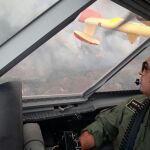 Uno de los aviones apagafuegos españoles en Portugal