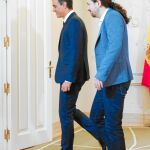 Sánchez e Iglesias firmaron el 11 de octubre en La Moncloa un acuerdo político y presupuestario para las cuentas de 2019 / Foto: Javier Fdez. Largo