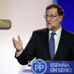 Mariano Rajoy, durante su intervención en la clausura sobre el empleo.