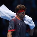 David Ferrer durante el partido ante Andy Murray