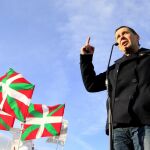 Arnaldo Otegi a su salida de la cárcel
