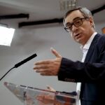 El secretario general de Ciudadanos, José Manuel Villegas, durante su comparecencia ante los medios en el Congreso de los Diputados