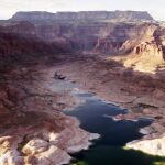 Lago Powell visto por un satélite de la NASA en 2015