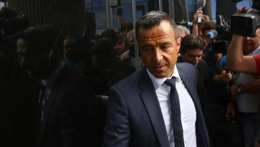 Jorge Mendes a su llegada hoy al Juzgado de Instrucción número 1 de Pozuelo de Alarcón (Madrid)