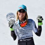 Mikaela Shiffrin con el Globo de cristal de la disciplina de Slalom