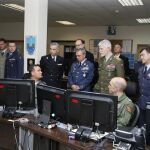 Petr Pavel en el Centro de Operaciones Aéreas Combinadas (CAOC) de Torrejón