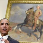 El presidente de Estados Unidos, Barack Obama, ayer en una rueda de prensa en la Casa Blanca