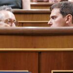 Juan Carlos Girauta y Albert Rivera (en la imagen, en el Congreso de los Diputados), puntales de Ciudadanos, se han distanciado en los últimos meses